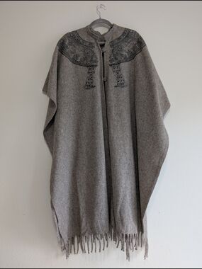 Handmade Wool Poncho From Mexico